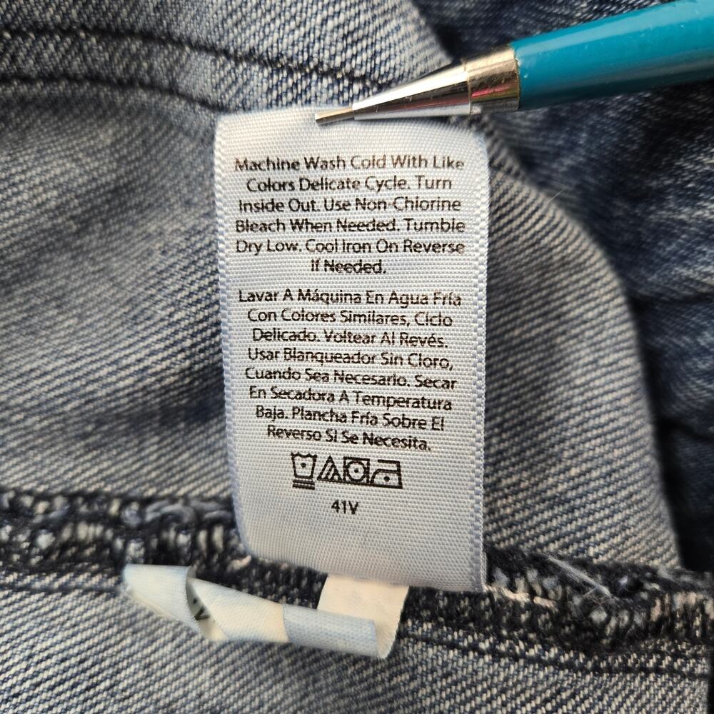 Free Assembly Super High Wide Leg Jeans Patch Pockets Artistic Wash size 10 - Picture 14 of 16